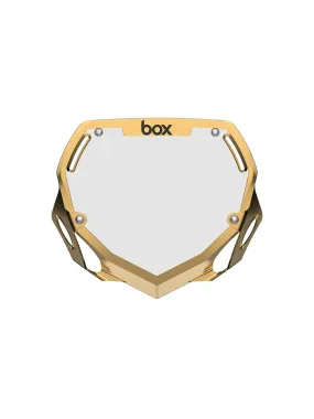 Box Two Number Plate Chrome Gold